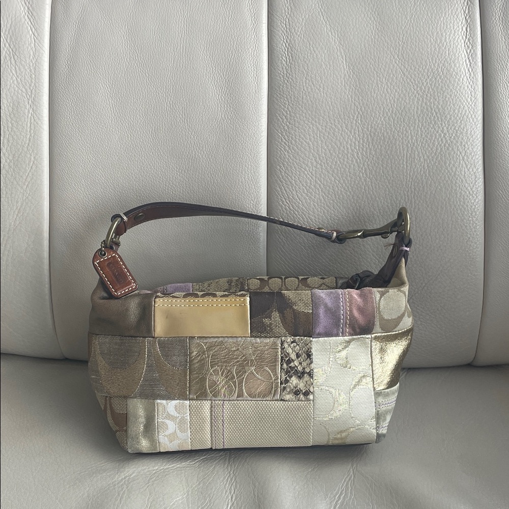 Vintage Coach patchwork bag 💛🤎💜